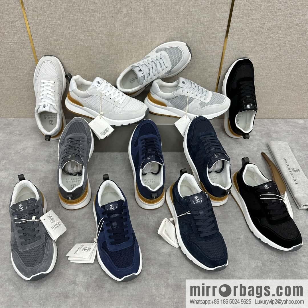 ππBC New Brunello Cucinell * Anti-Leather Splicing Low-Top Sneakers