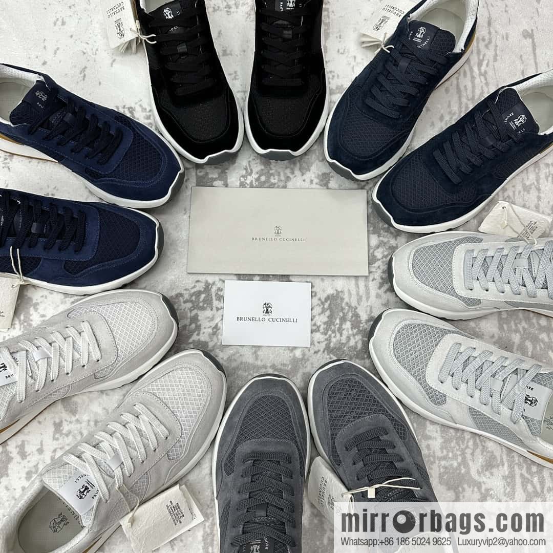 ππBC New Brunello Cucinell * Anti-Leather Splicing Low-Top Sneakers