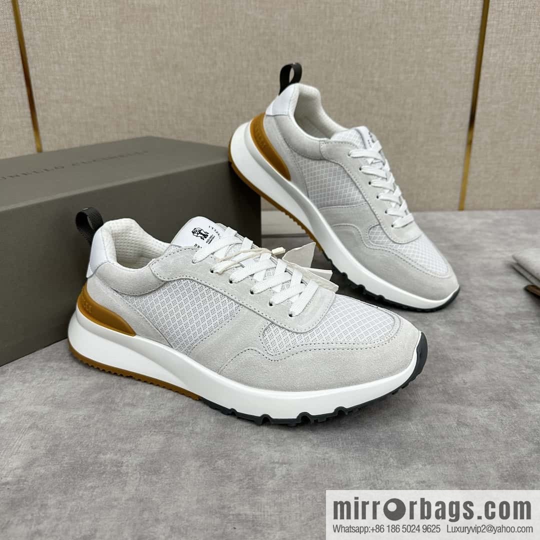 ππBC New Brunello Cucinell * Anti-Leather Splicing Low-Top Sneakers