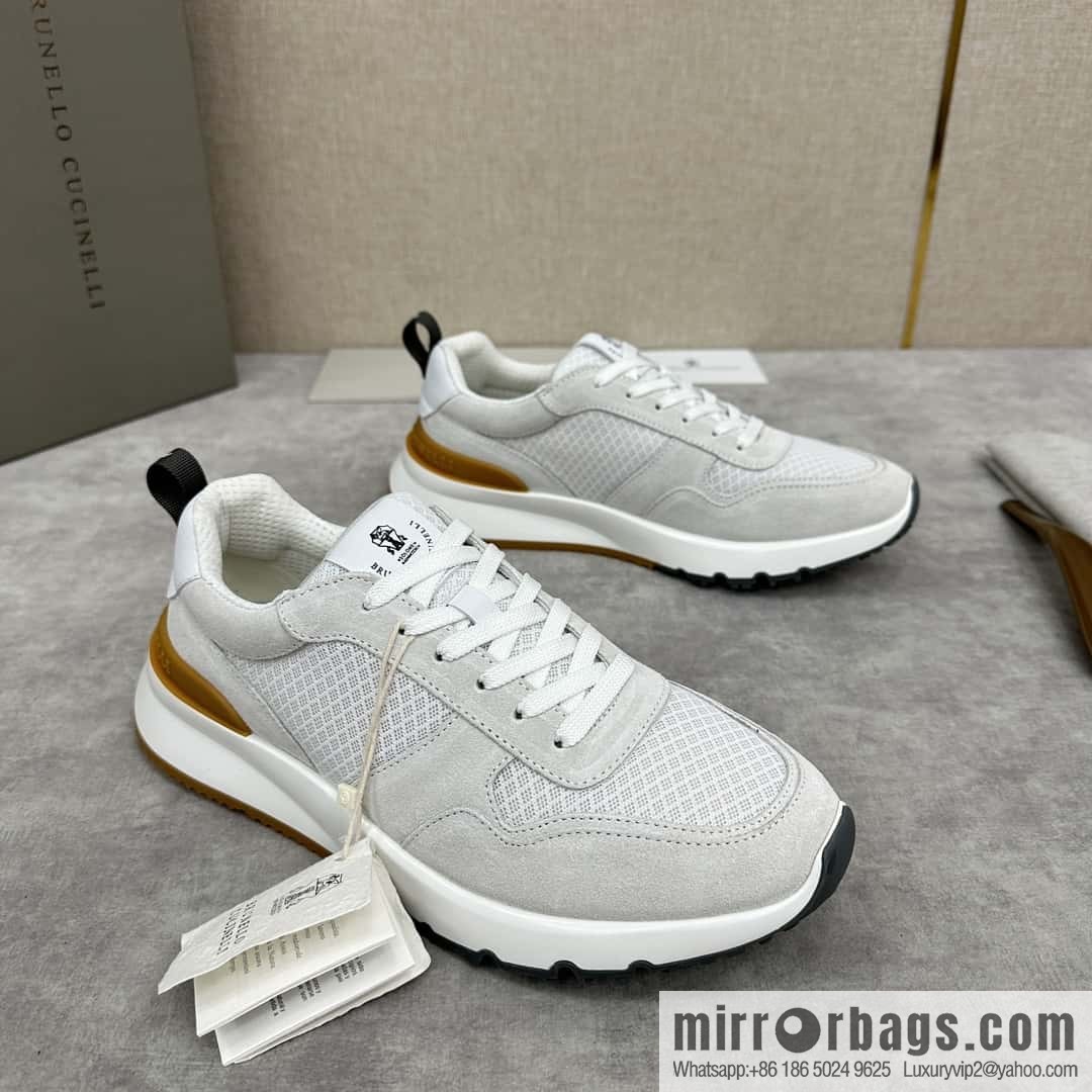ππBC New Brunello Cucinell * Anti-Leather Splicing Low-Top Sneakers