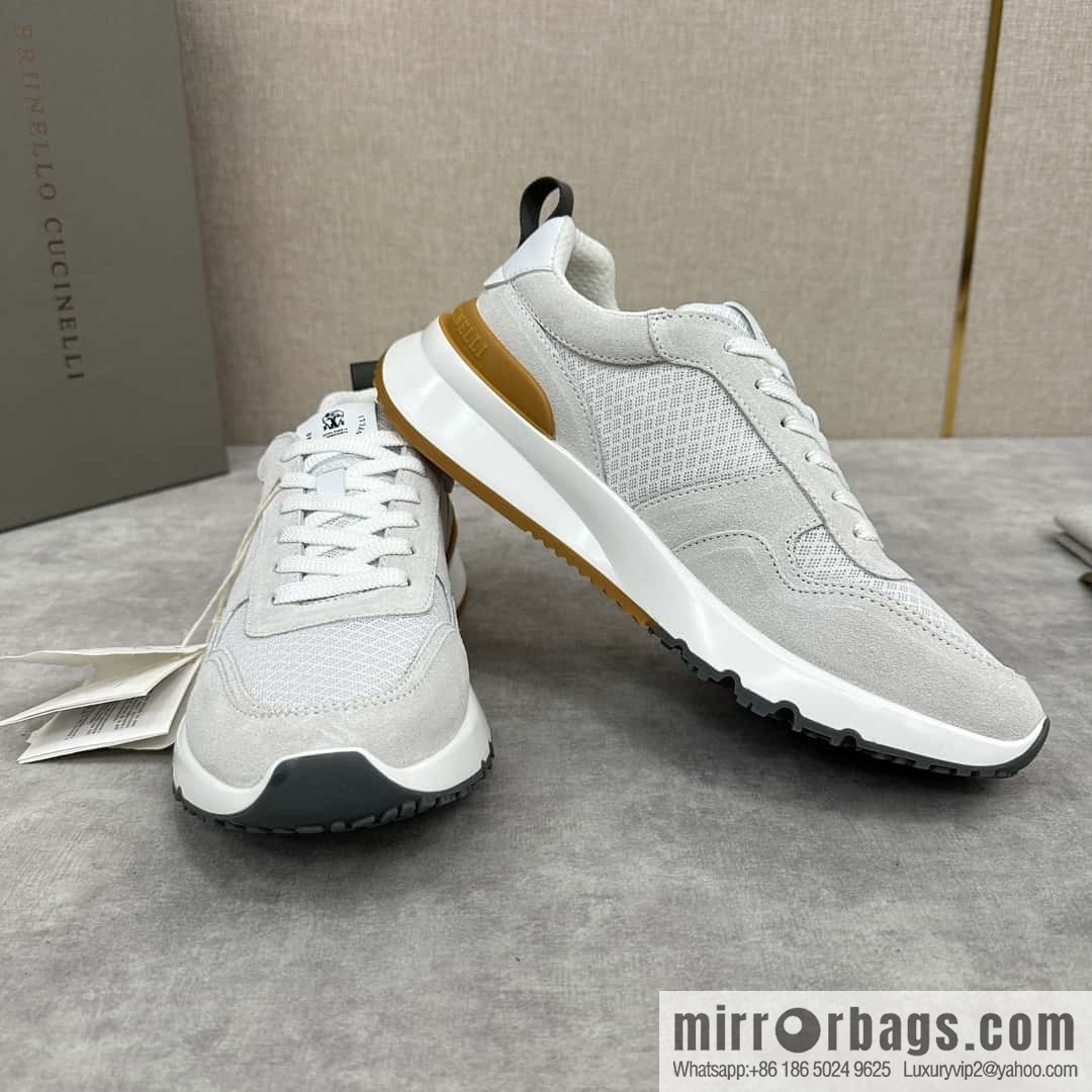 ππBC New Brunello Cucinell * Anti-Leather Splicing Low-Top Sneakers
