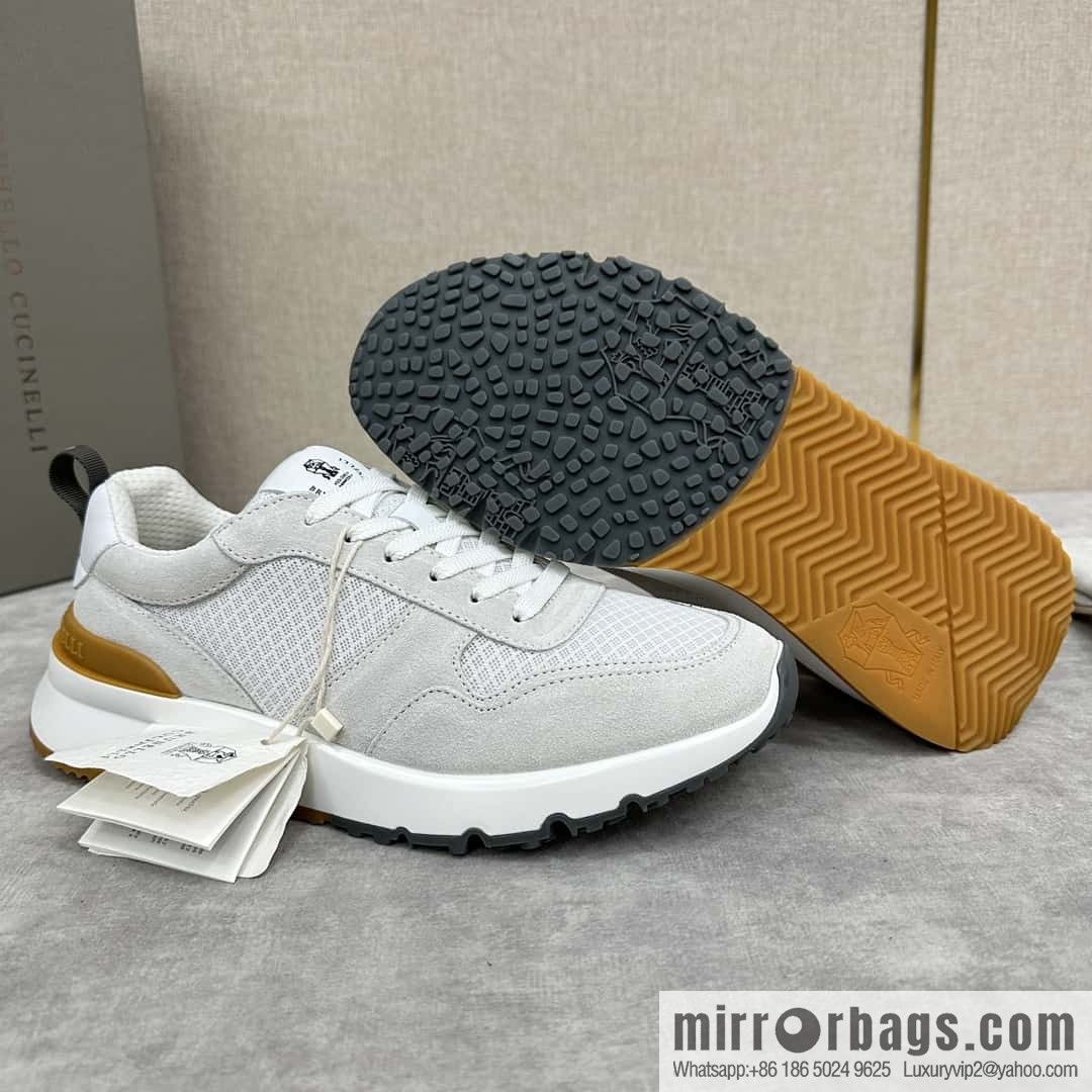 ππBC New Brunello Cucinell * Anti-Leather Splicing Low-Top Sneakers