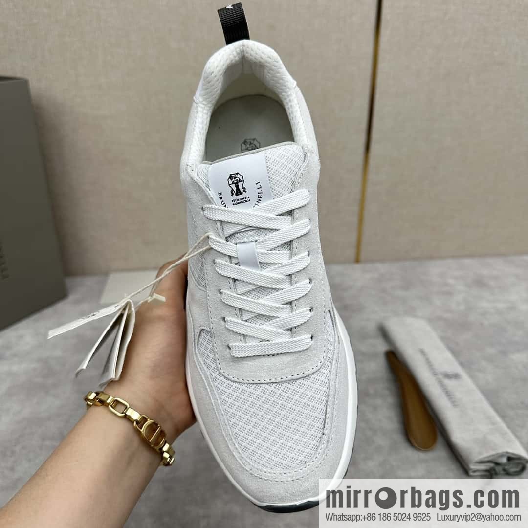 ππBC New Brunello Cucinell * Anti-Leather Splicing Low-Top Sneakers