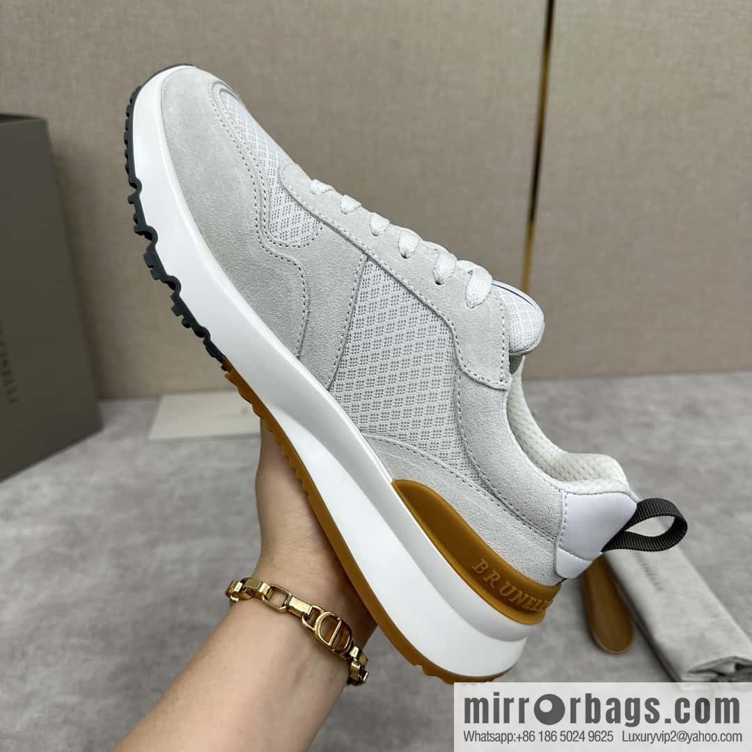 ππBC New Brunello Cucinell * Anti-Leather Splicing Low-Top Sneakers