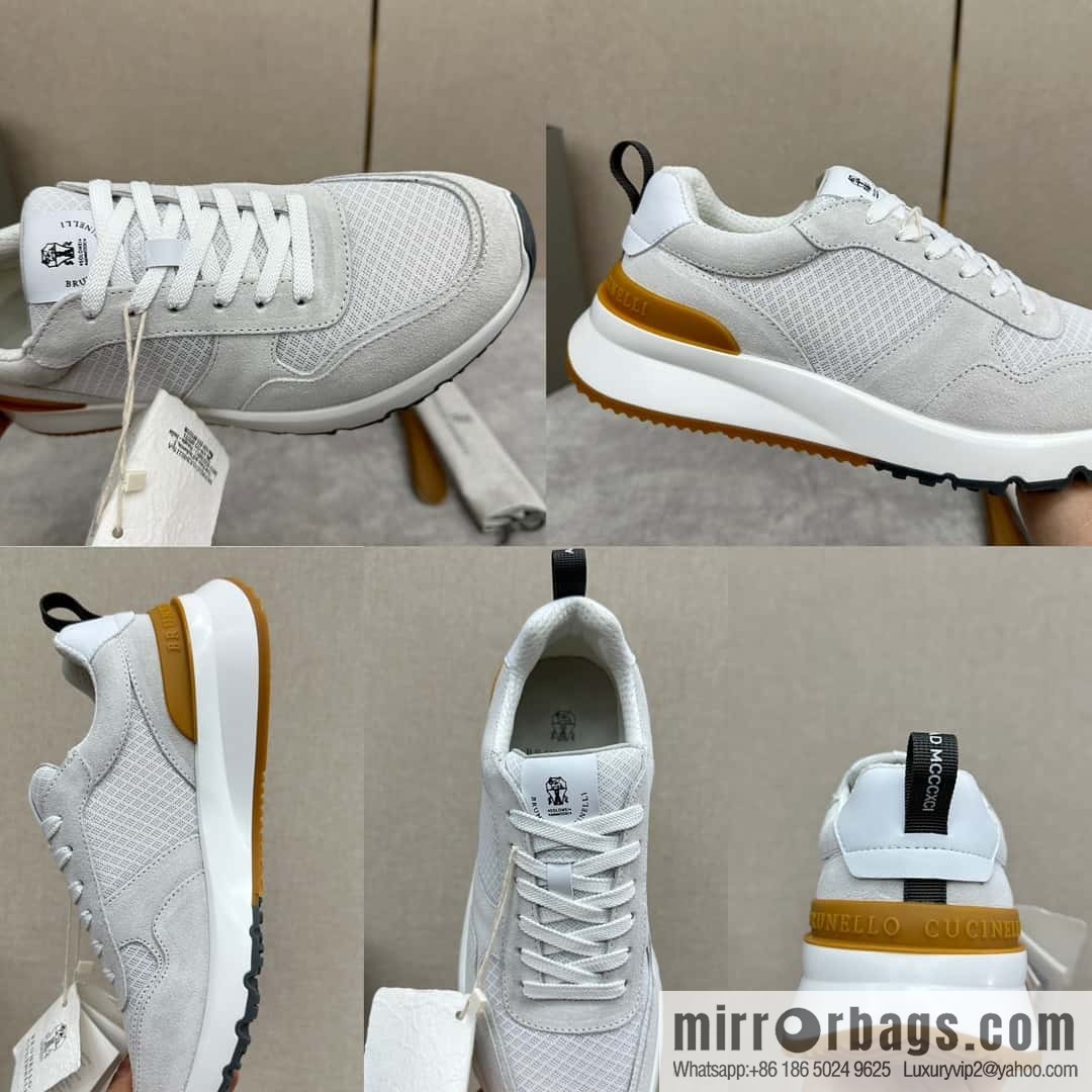 ππBC New Brunello Cucinell * Anti-Leather Splicing Low-Top Sneakers