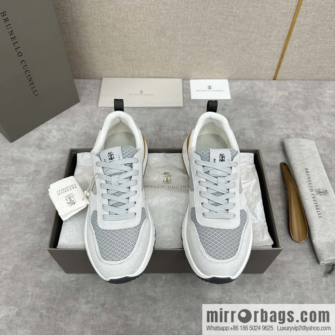 ππBC New Brunello Cucinell * Anti-Leather Splicing Low-Top Sneakers