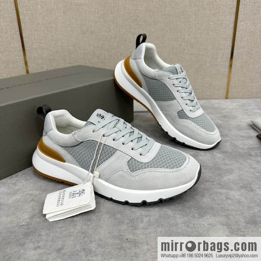ππBC New Brunello Cucinell * Anti-Leather Splicing Low-Top Sneakers