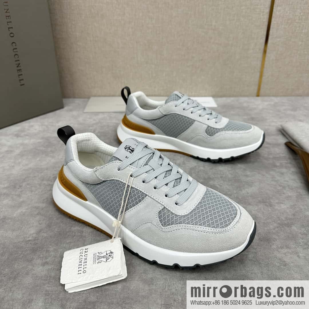 ππBC New Brunello Cucinell * Anti-Leather Splicing Low-Top Sneakers