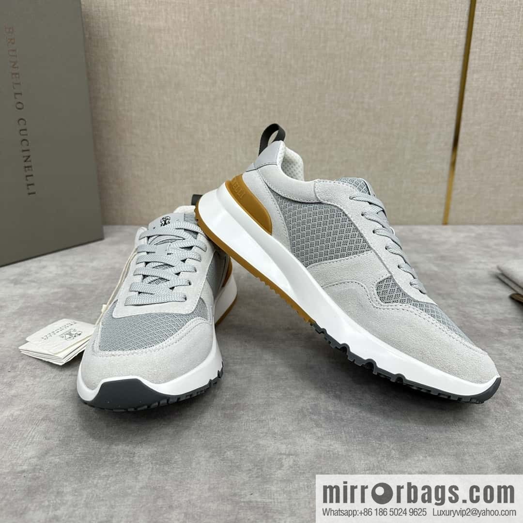 ππBC New Brunello Cucinell * Anti-Leather Splicing Low-Top Sneakers