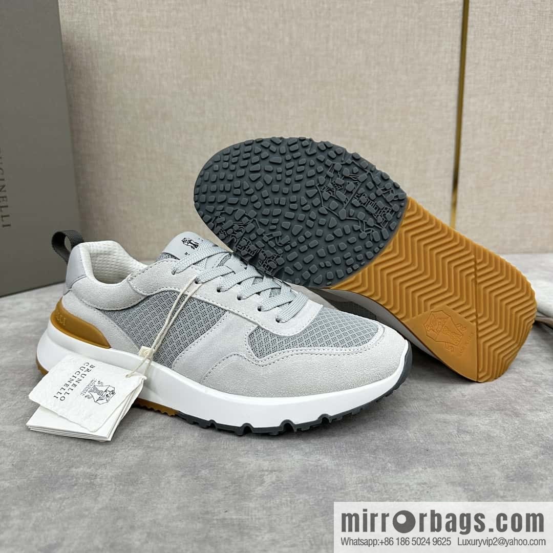 ππBC New Brunello Cucinell * Anti-Leather Splicing Low-Top Sneakers