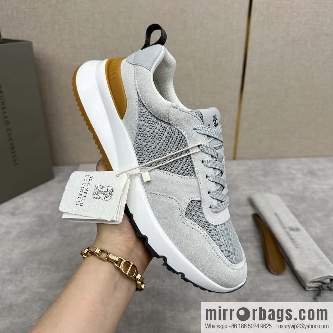 ππBC New Brunello Cucinell * Anti-Leather Splicing Low-Top Sneakers