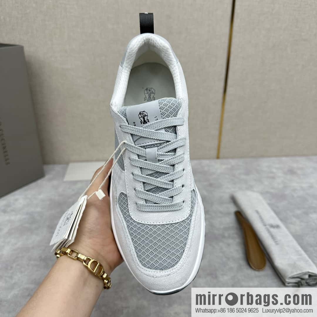 ππBC New Brunello Cucinell * Anti-Leather Splicing Low-Top Sneakers