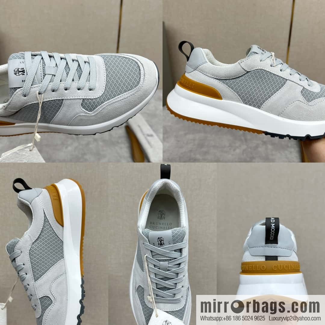 ππBC New Brunello Cucinell * Anti-Leather Splicing Low-Top Sneakers