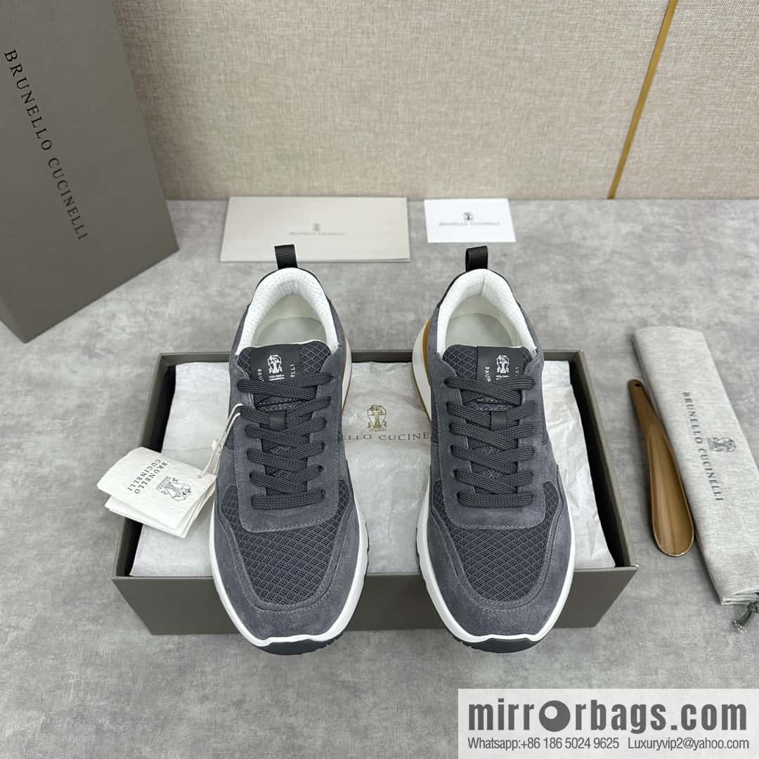 ππBC New Brunello Cucinell * Anti-Leather Splicing Low-Top Sneakers