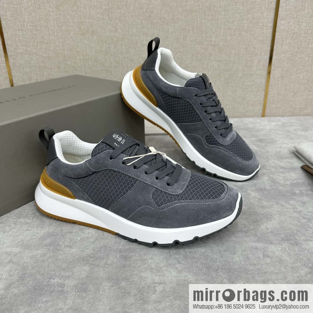 ππBC New Brunello Cucinell * Anti-Leather Splicing Low-Top Sneakers