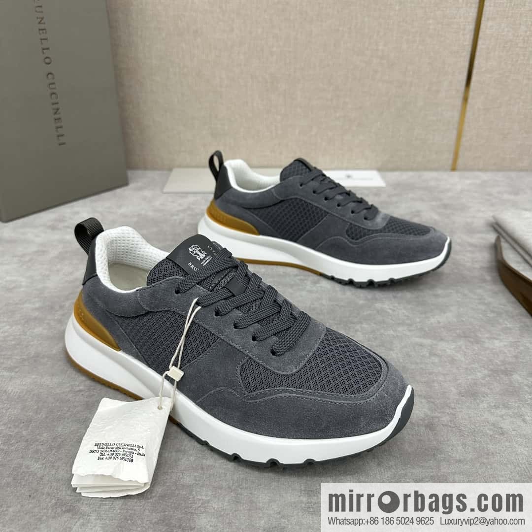 ππBC New Brunello Cucinell * Anti-Leather Splicing Low-Top Sneakers