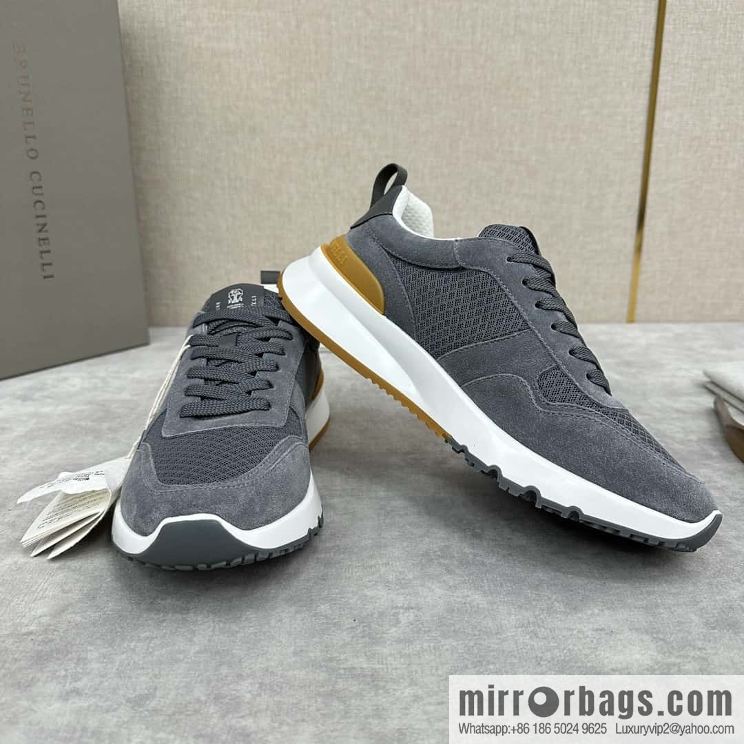 ππBC New Brunello Cucinell * Anti-Leather Splicing Low-Top Sneakers