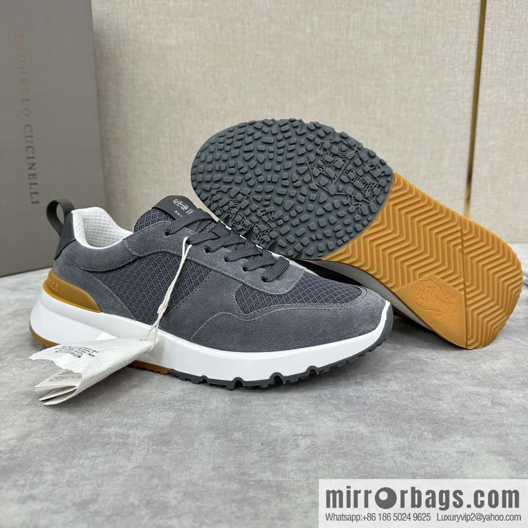 ππBC New Brunello Cucinell * Anti-Leather Splicing Low-Top Sneakers