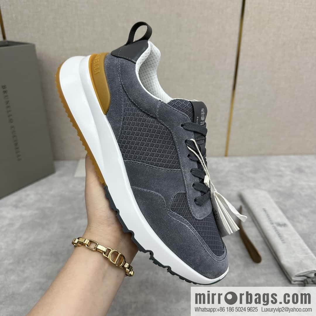 ππBC New Brunello Cucinell * Anti-Leather Splicing Low-Top Sneakers