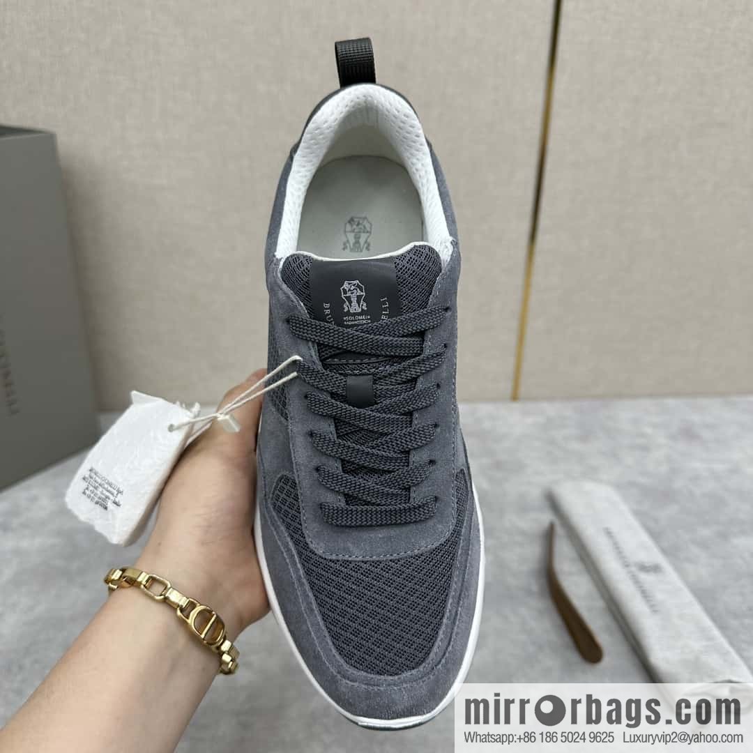 ππBC New Brunello Cucinell * Anti-Leather Splicing Low-Top Sneakers