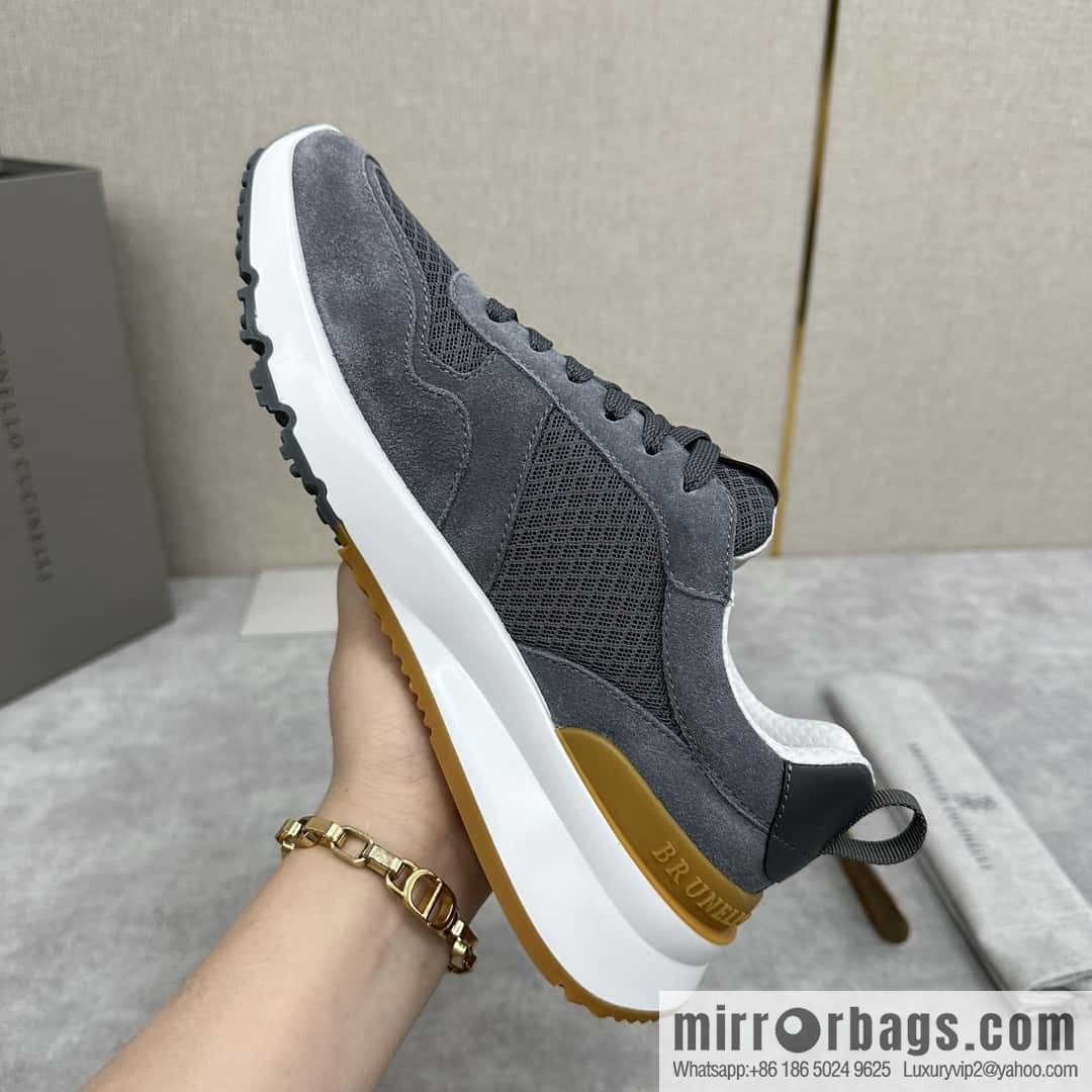ππBC New Brunello Cucinell * Anti-Leather Splicing Low-Top Sneakers