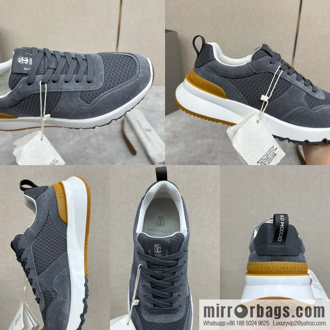 ππBC New Brunello Cucinell * Anti-Leather Splicing Low-Top Sneakers