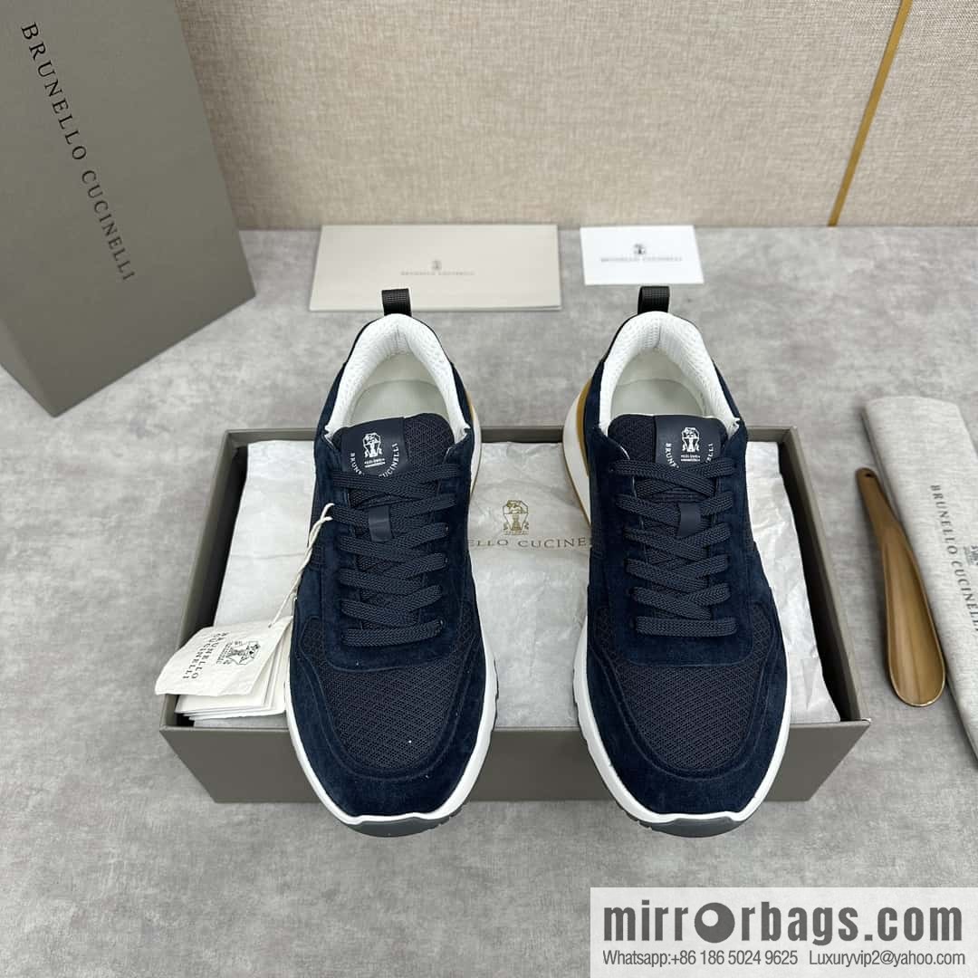 ππBC New Brunello Cucinell * Anti-Leather Splicing Low-Top Sneakers