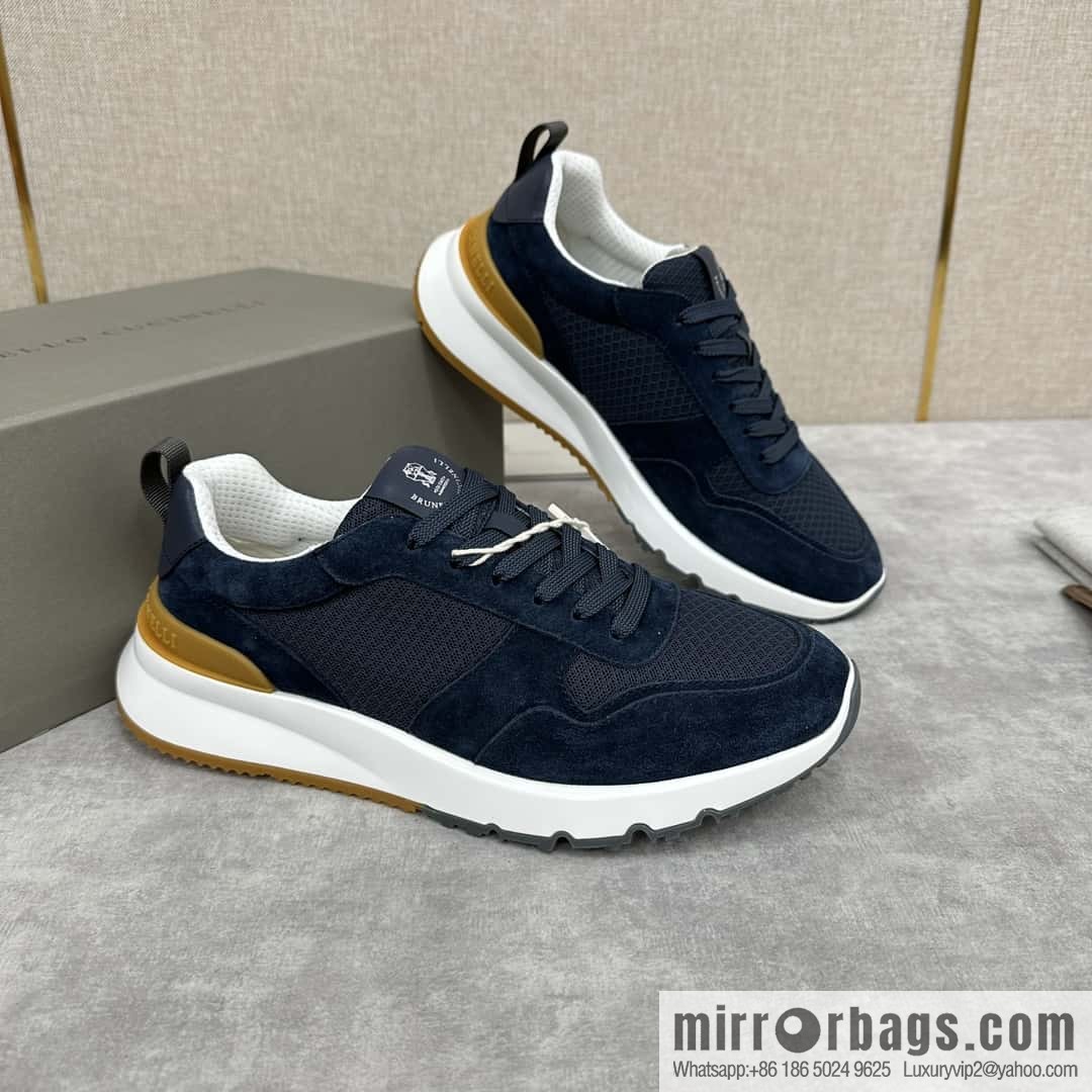 ππBC New Brunello Cucinell * Anti-Leather Splicing Low-Top Sneakers