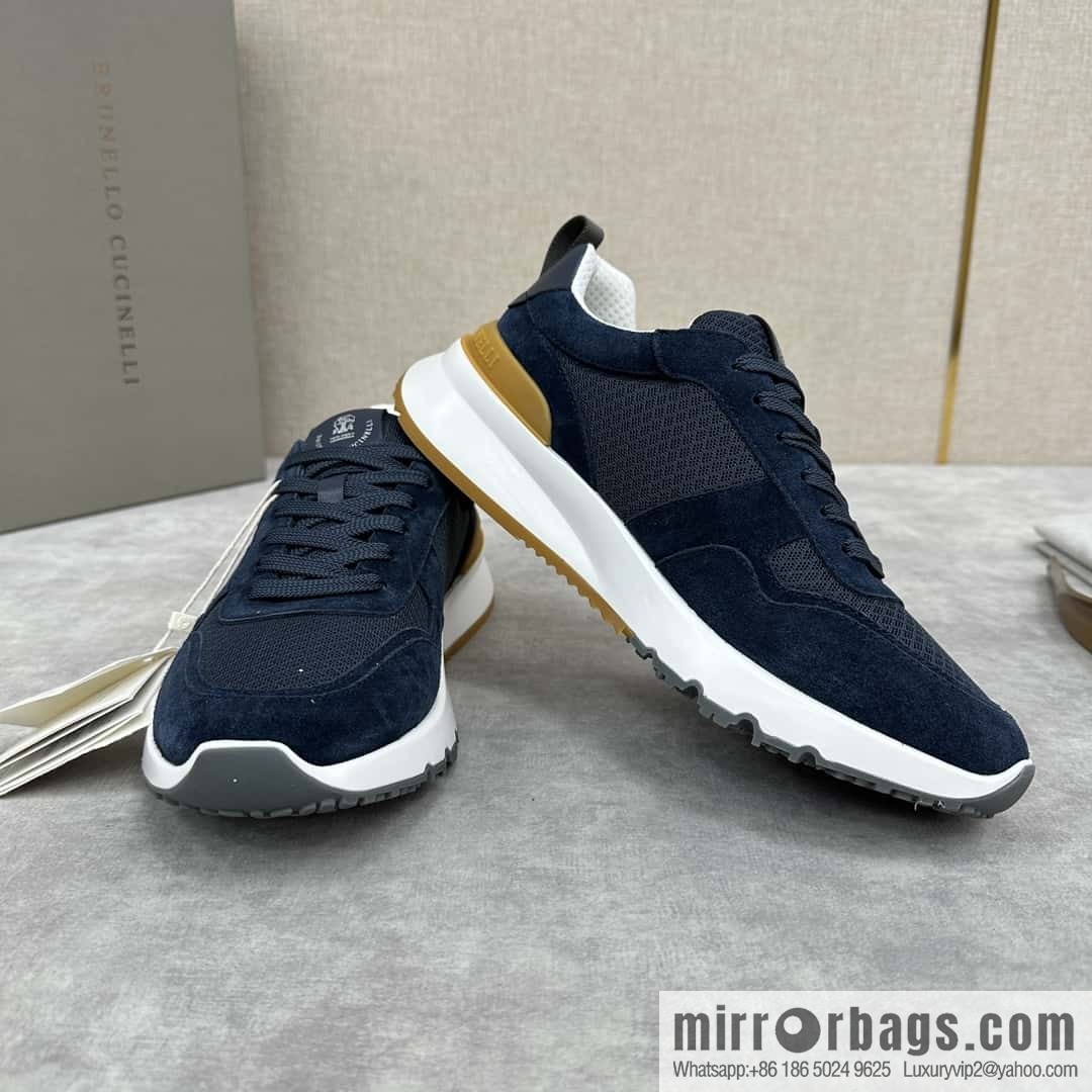 ππBC New Brunello Cucinell * Anti-Leather Splicing Low-Top Sneakers