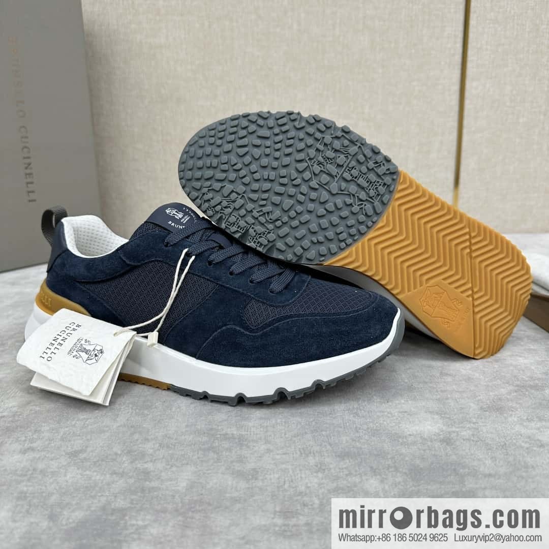ππBC New Brunello Cucinell * Anti-Leather Splicing Low-Top Sneakers
