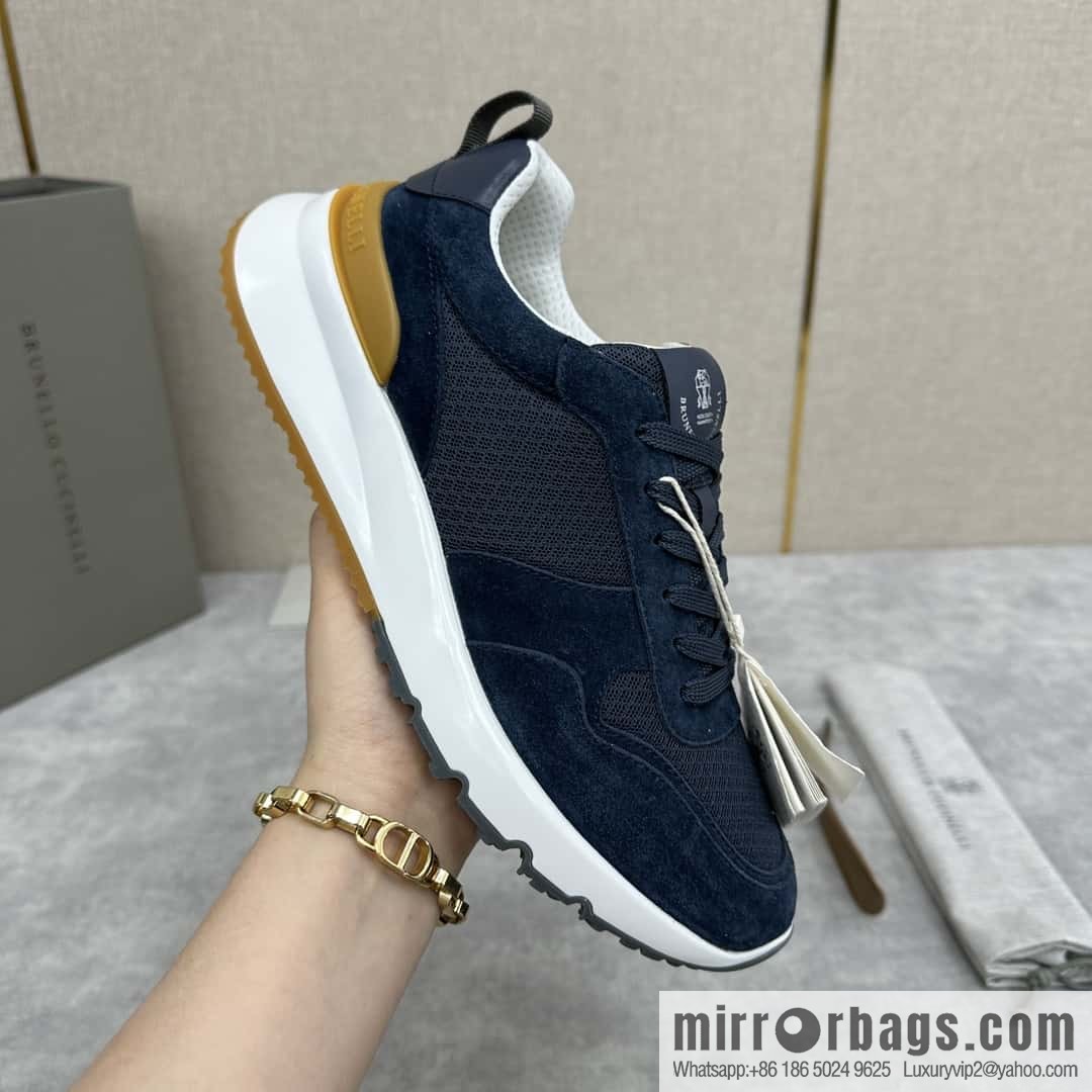 ππBC New Brunello Cucinell * Anti-Leather Splicing Low-Top Sneakers