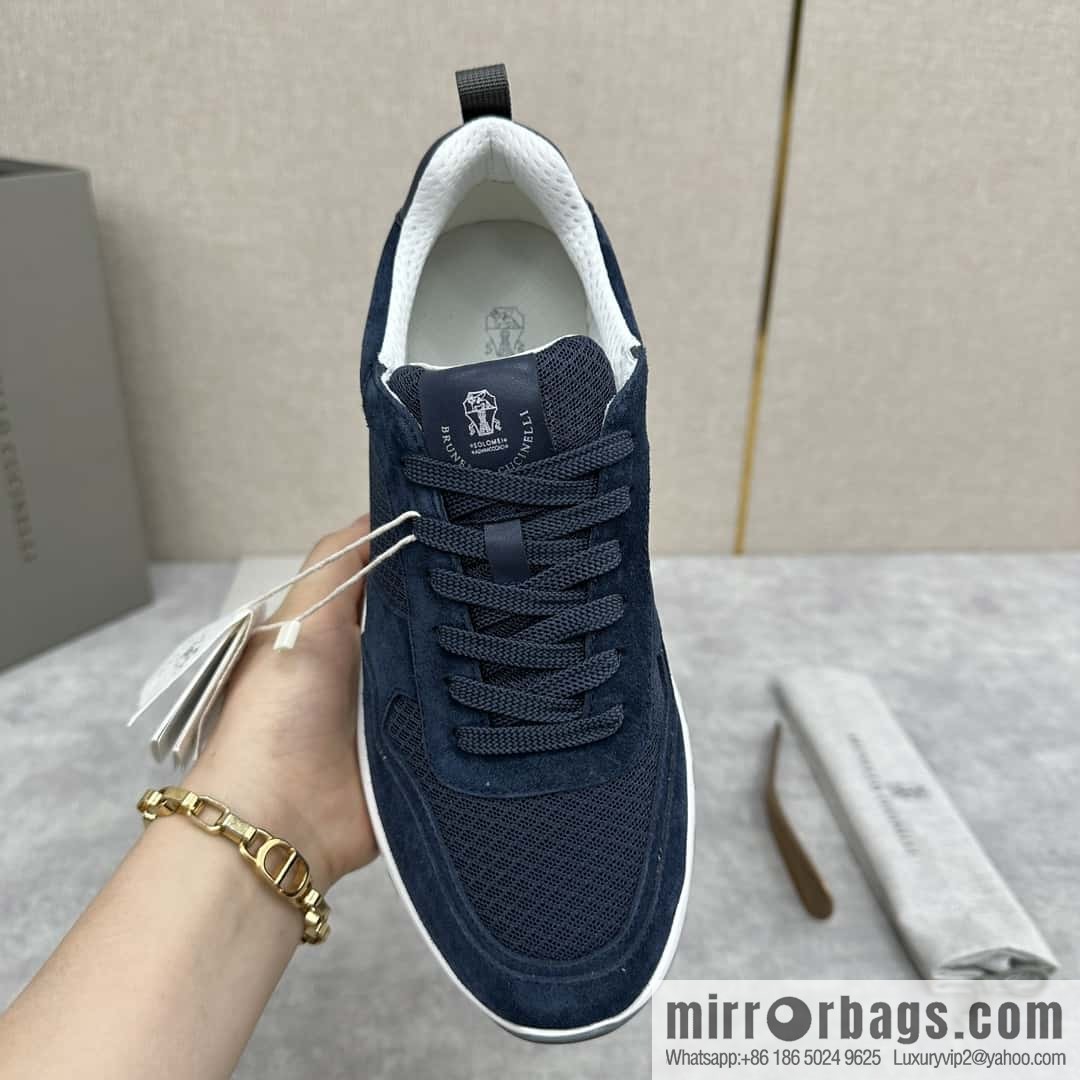 ππBC New Brunello Cucinell * Anti-Leather Splicing Low-Top Sneakers