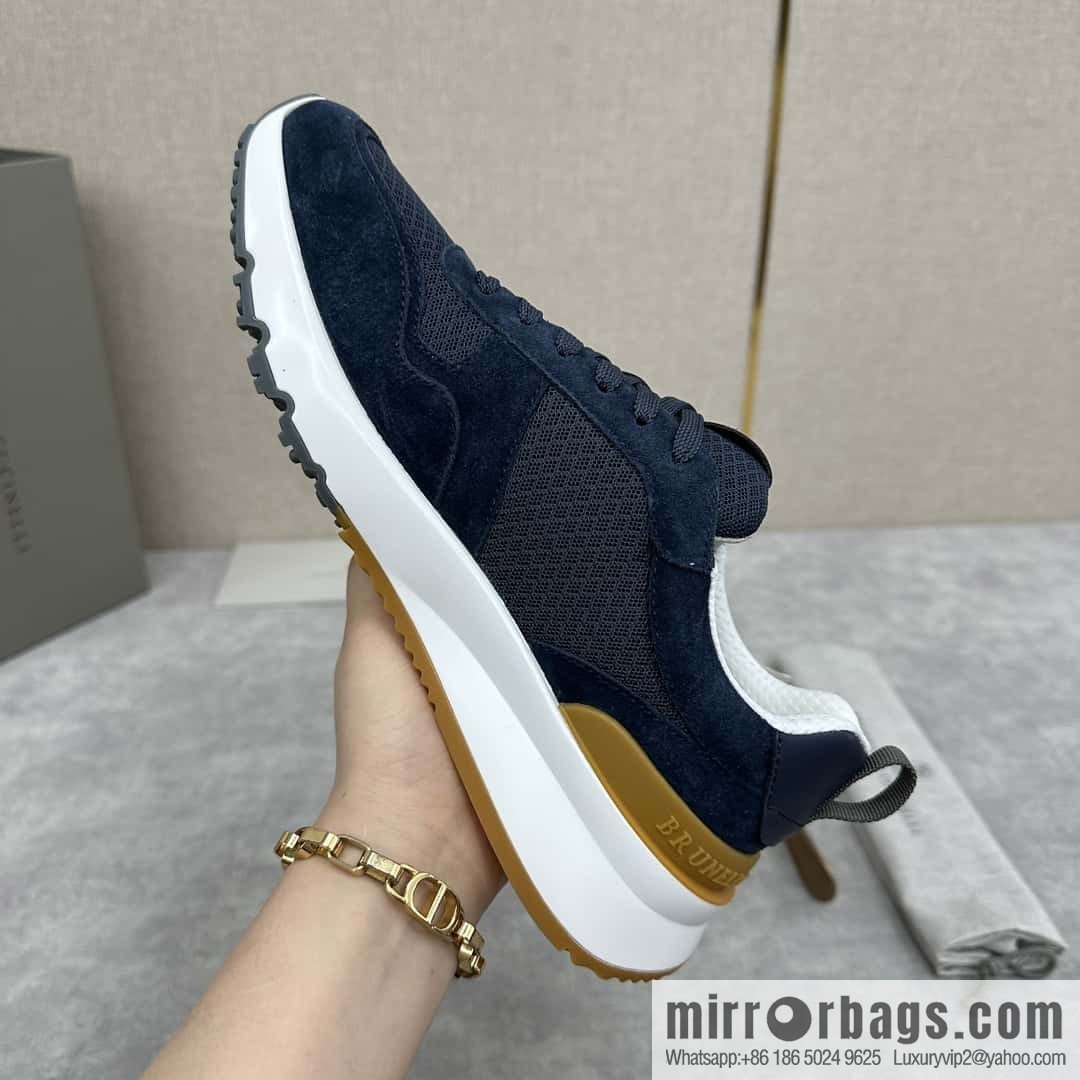 ππBC New Brunello Cucinell * Anti-Leather Splicing Low-Top Sneakers