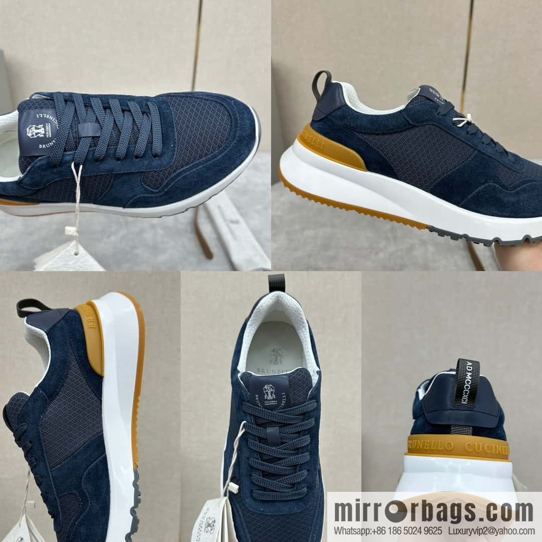 ππBC New Brunello Cucinell * Anti-Leather Splicing Low-Top Sneakers