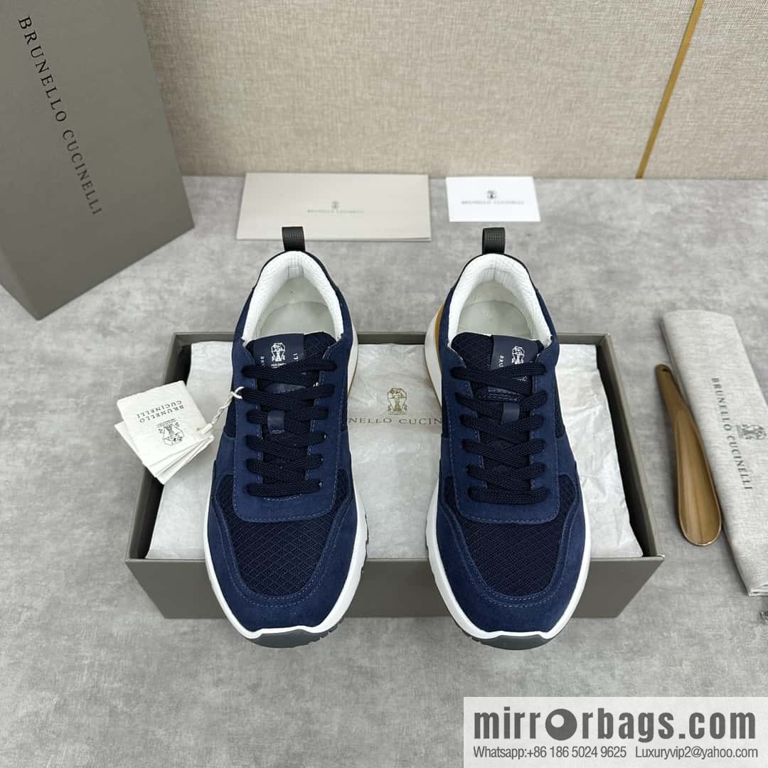 ππBC New Brunello Cucinell * Anti-Leather Splicing Low-Top Sneakers