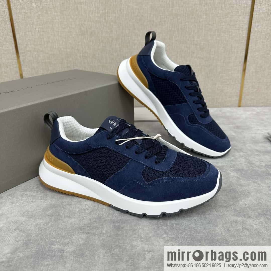 ππBC New Brunello Cucinell * Anti-Leather Splicing Low-Top Sneakers