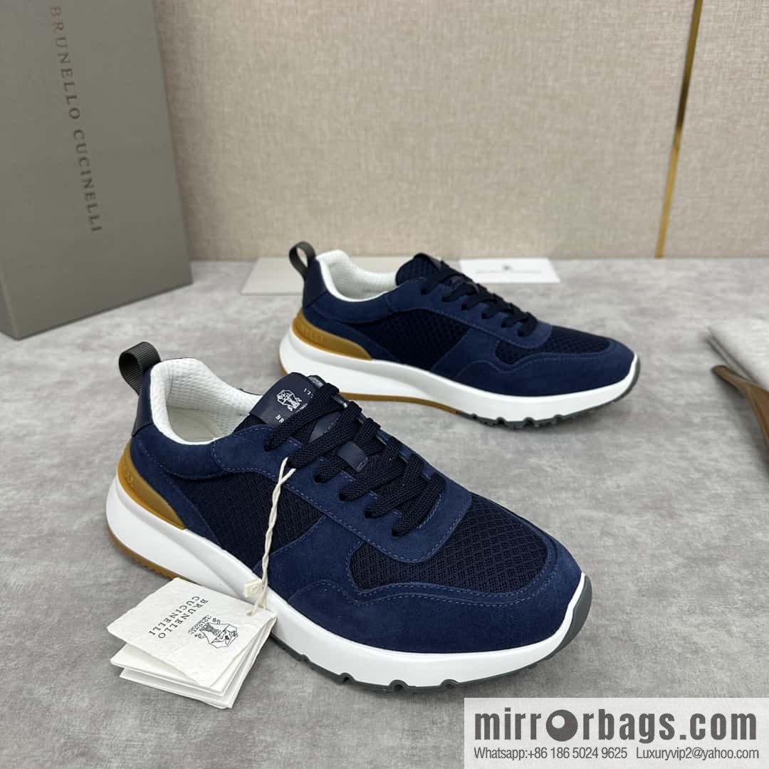 ππBC New Brunello Cucinell * Anti-Leather Splicing Low-Top Sneakers