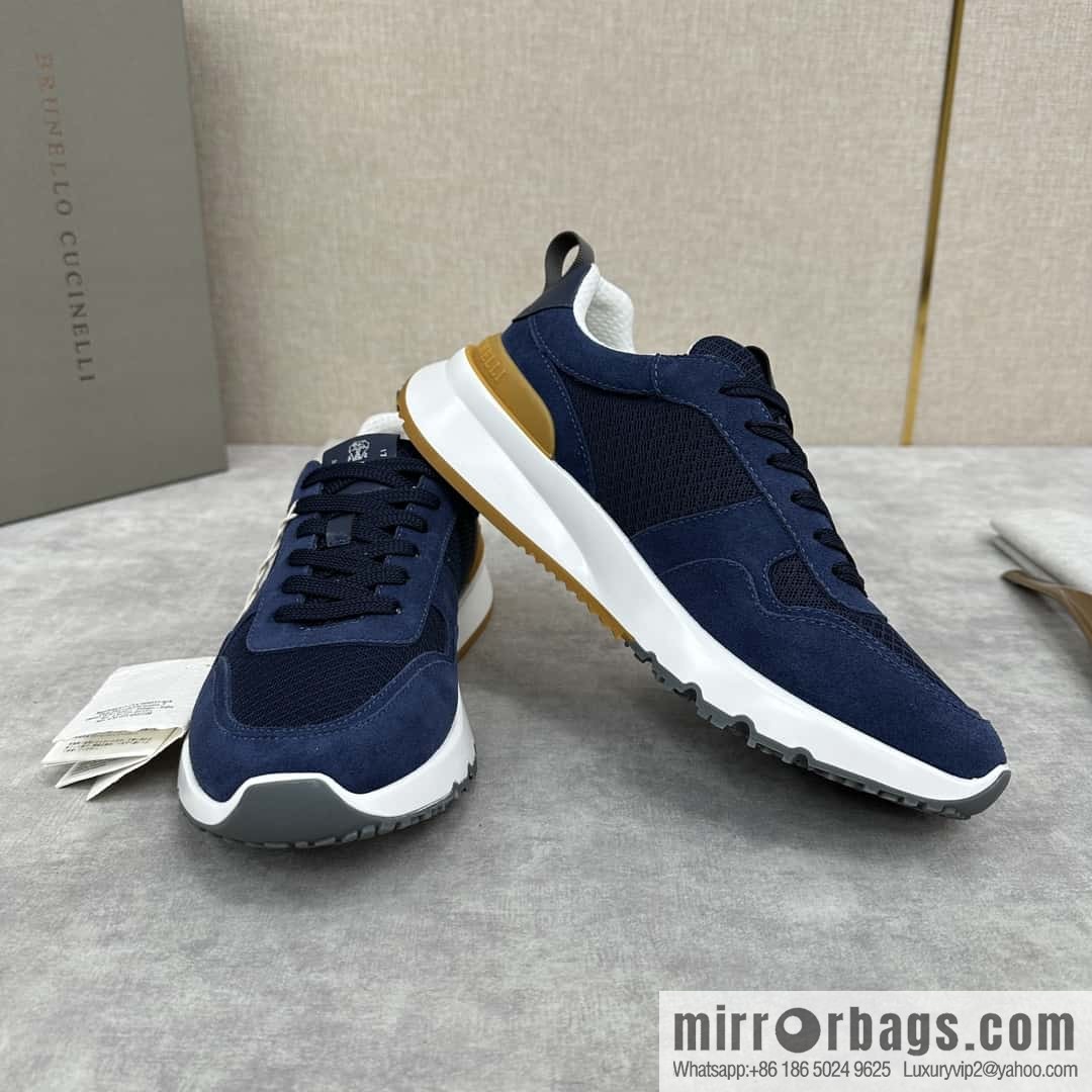 ππBC New Brunello Cucinell * Anti-Leather Splicing Low-Top Sneakers
