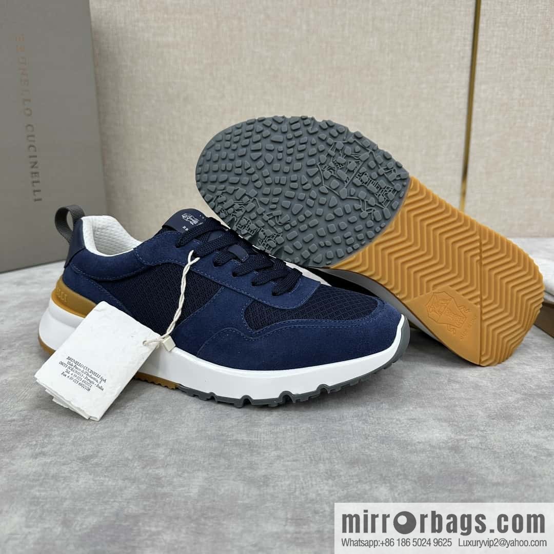 ππBC New Brunello Cucinell * Anti-Leather Splicing Low-Top Sneakers