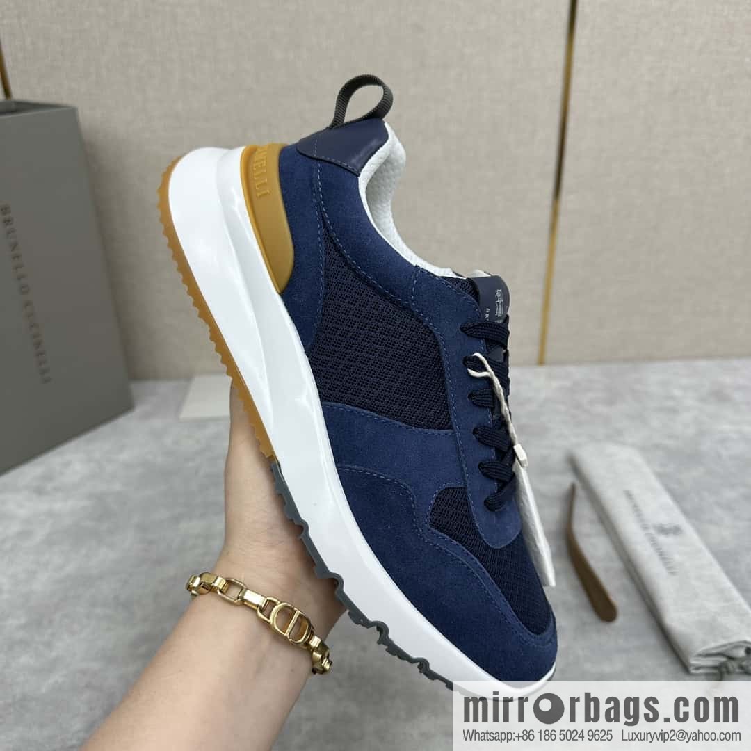 ππBC New Brunello Cucinell * Anti-Leather Splicing Low-Top Sneakers