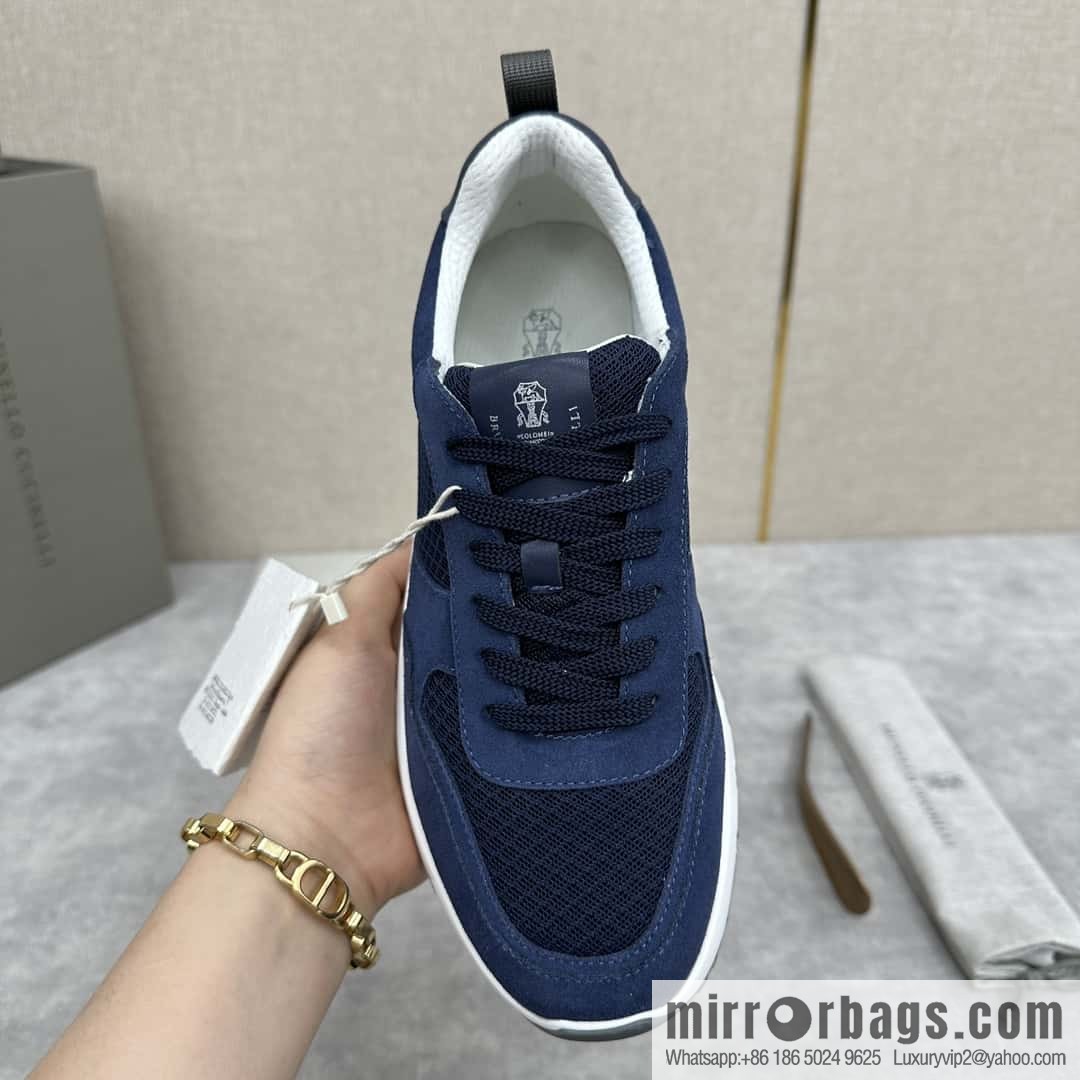 ππBC New Brunello Cucinell * Anti-Leather Splicing Low-Top Sneakers