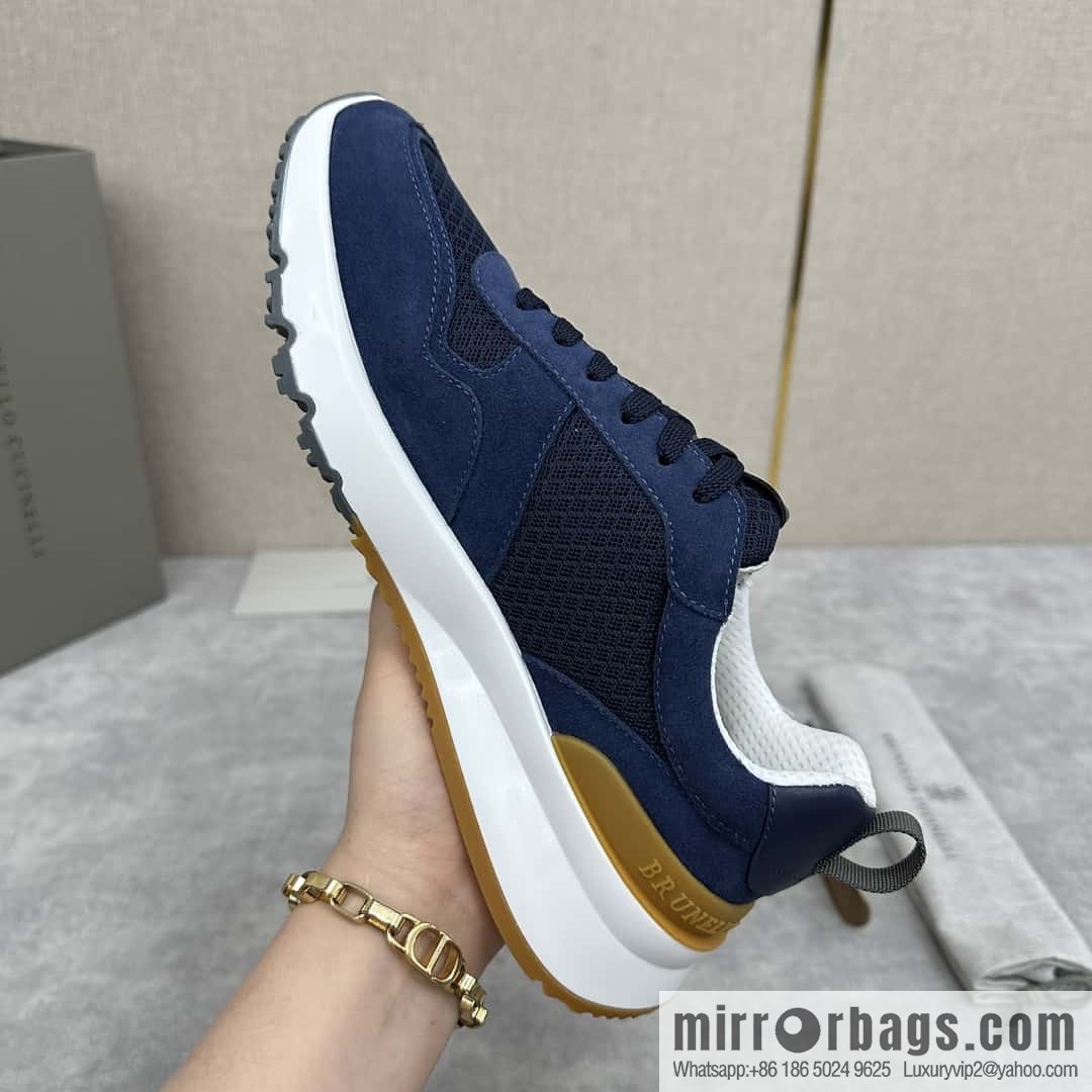 ππBC New Brunello Cucinell * Anti-Leather Splicing Low-Top Sneakers