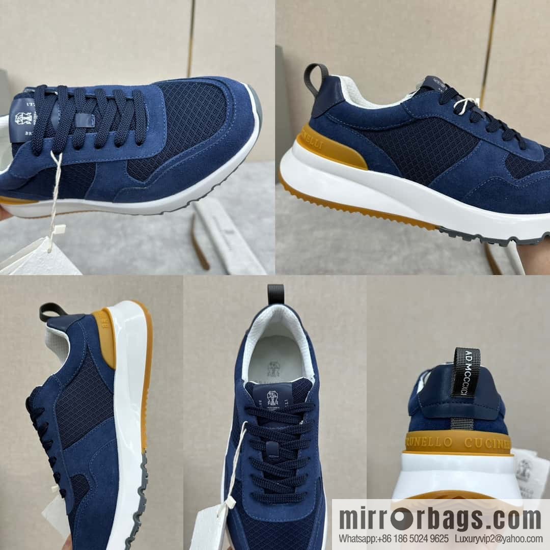 ππBC New Brunello Cucinell * Anti-Leather Splicing Low-Top Sneakers