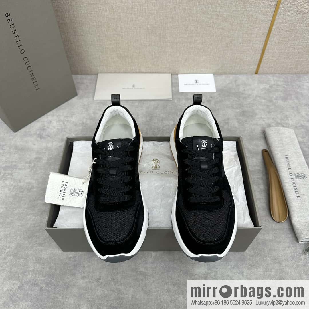 ππBC New Brunello Cucinell * Anti-Leather Splicing Low-Top Sneakers