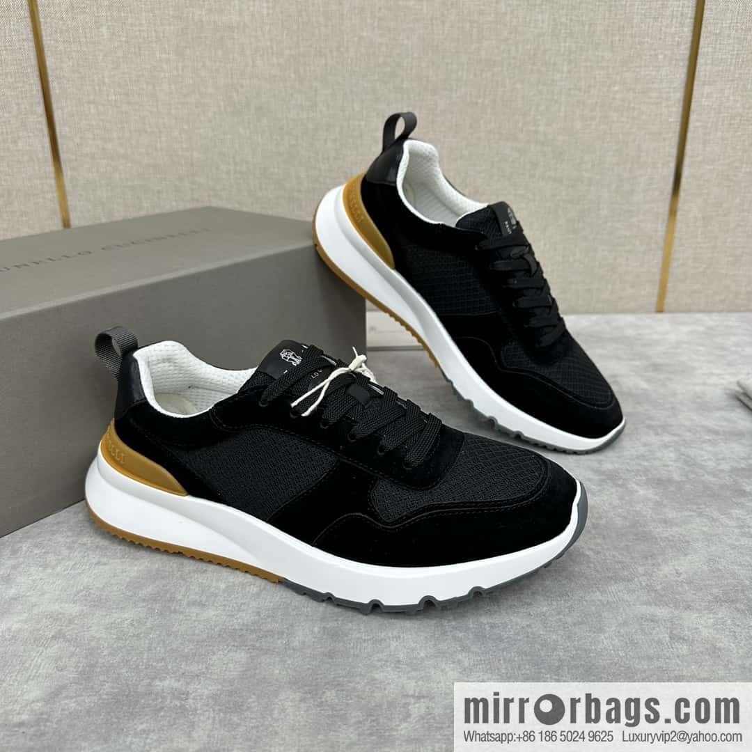 ππBC New Brunello Cucinell * Anti-Leather Splicing Low-Top Sneakers