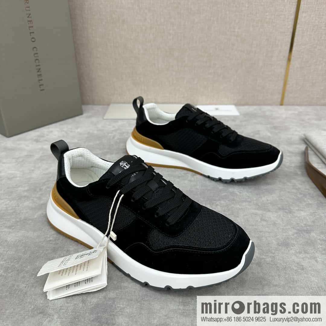 ππBC New Brunello Cucinell * Anti-Leather Splicing Low-Top Sneakers
