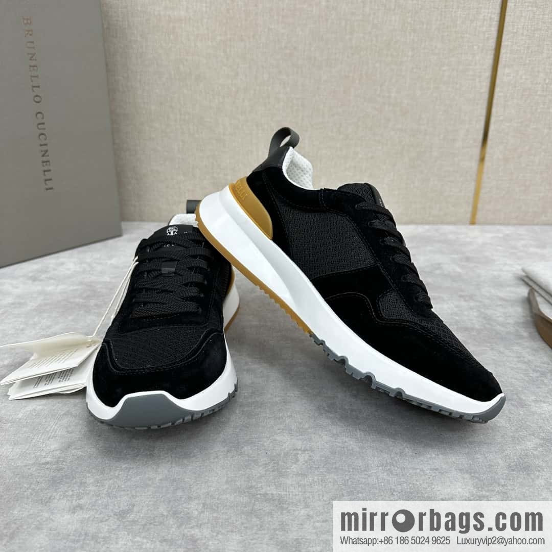 ππBC New Brunello Cucinell * Anti-Leather Splicing Low-Top Sneakers