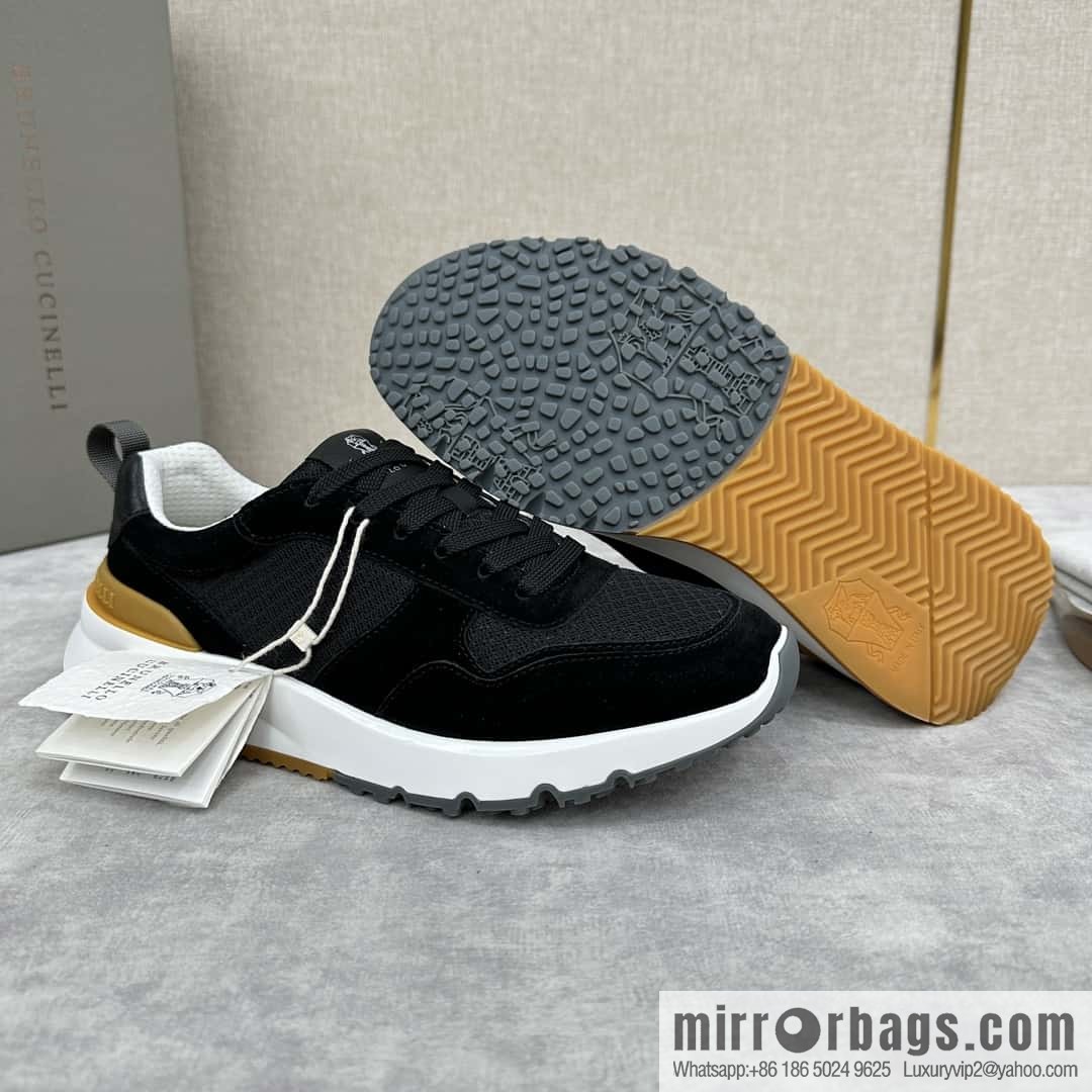 ππBC New Brunello Cucinell * Anti-Leather Splicing Low-Top Sneakers