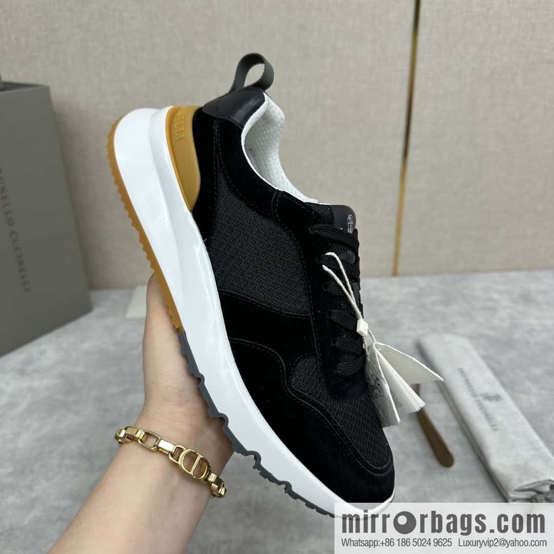 ππBC New Brunello Cucinell * Anti-Leather Splicing Low-Top Sneakers