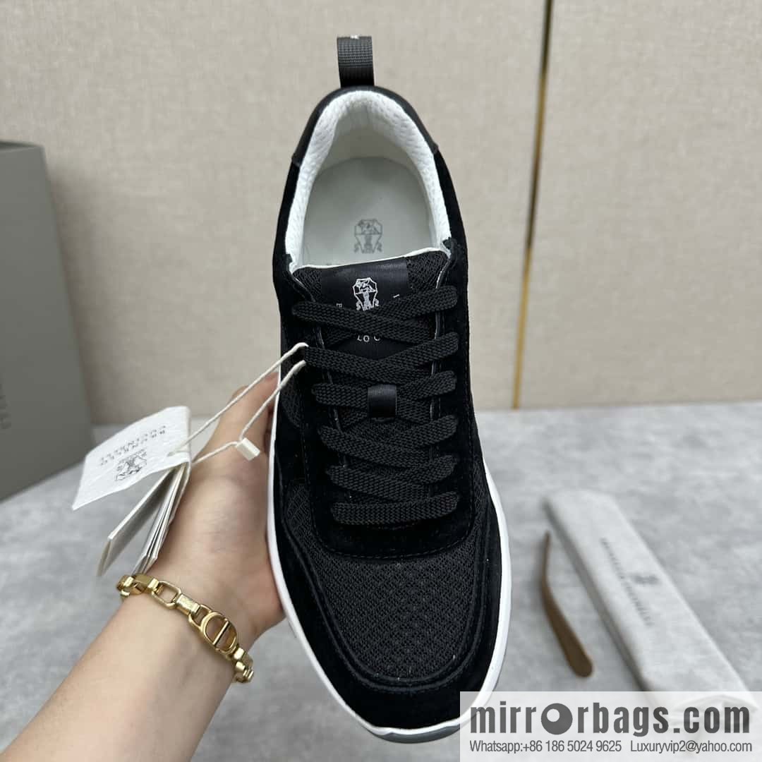 ππBC New Brunello Cucinell * Anti-Leather Splicing Low-Top Sneakers